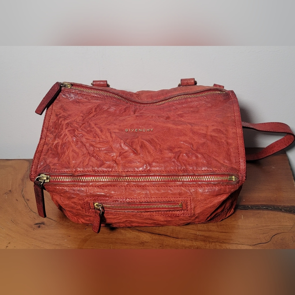 Givenchy Pandora Pepe Leather Medium Red Satchel